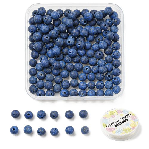 Mélykék harmónia – Lapis lazuli gyöngyszett rugalmas damillal